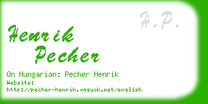 henrik pecher business card